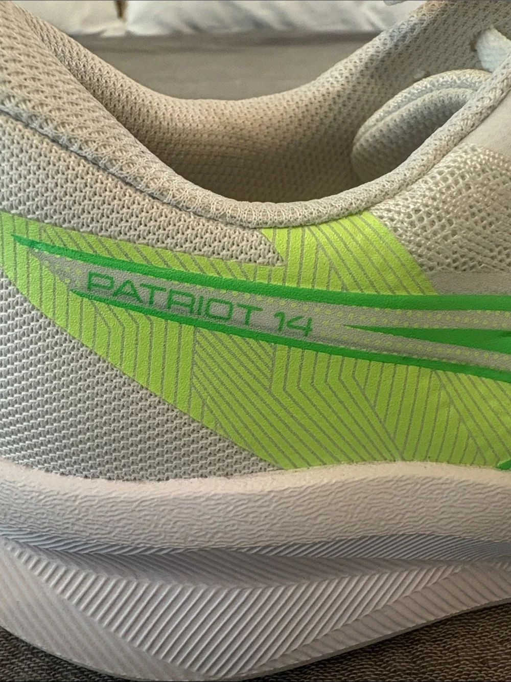 ASICS White Sneakers with Bright Green Accents